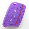 紫色大众无标硅胶汽车钥匙套