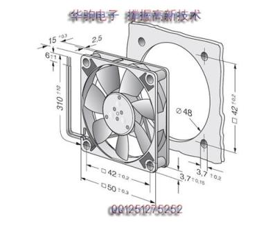 广东散热风扇5015双滚珠直流风扇DC12V0.19A