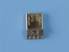 MICRO USB 5P公头 超薄超短体11.5 10.5后四