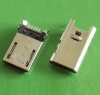 MICRO USB 5P公头四脚插板+带卡勾+定位柱