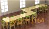蒙台梭利儿童美术室桌子 幼儿园实木六人桌
