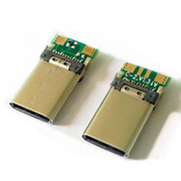 USB 3.1 C-2 TYPE-C带PCB板公头 焊线式带板