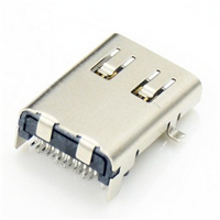 USB 3.1 TYPE-C母座加长型 前插后贴带柱