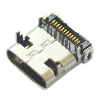 USB3.1 TYPE-C四脚插板SMT+DIP母座前插后贴