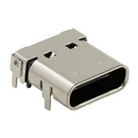 USB 3.1 type-c母座 四脚插板 前插后贴