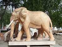 石雕大象供应-渊艺雕塑